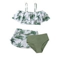 thumbnail image 2 of Conairie Bikini Sets For Girl 3 Piece Tankini Top And Bottom Bathing Suit Outfit Comfortable Swimsuit Summer Beach Swimwear Green, 2 of 7