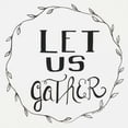 thumbnail image 2 of Shamp, Cindy 26x26 Black Ornate Wood Framed with Double Matting Museum Art Print Titled - Let Us Gather Wreath, 2 of 4