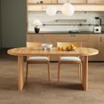 thumbnail image 3 of CQSXDA Extendable Dining Table Range 55.12" to 70.87" with Removable Leaves Ideal for Living Areas, 3 of 8