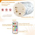 thumbnail image 4 of Elegant Vintage Flower on Grid Flickering Flameless LED Candles set of 2 Battery Operated 18-Key Remotes Timer Halloween Fall Decor D3''xH4''5'', 4 of 7