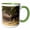 Green/White, variant on 3drose, Usa, Colorado, Rocky Mountain National Park. Male Elks Sparring., 11oz Two-tone Yellow Mug