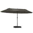 thumbnail image 1 of Outsunny 15' Outdoor Patio Umbrella with Lift Crank, Dark Grey, 1 of 10