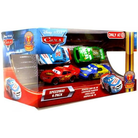 UPC 027084859997 product image for Disney Cars Multi-Packs Speedway 4-Pack Diecast Car Set [Bumper Save] | upcitemdb.com