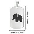 thumbnail image 2 of Stainless Steel Elephant Good Luck Charm Dog Tag Keychain Circle Ring, 2 of 2