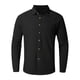 thumbnail image 2 of Camisa de manga larga con solapa y cuello de botón para hombre - Prenda informal para vacaciones, tejido de poliéster, versátil para interior y exterior - Tallas S-XXXL, 2 of 5