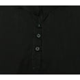 thumbnail image 3 of Atasi Men's Ethnic Short Kurta Black Mandarin Collar Cotton Tunic Shirt-XXX-Large, 3 of 7