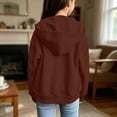 thumbnail image 3 of Girls Zip up Hoodies Size 10-12 OverSized Fall Sweatshirts Zip Up Hoodie Casual Jackets Y2k Fashion Outfits Winter Clothes 2026 Back to School Outfits (Coffee,9-10 Years), 3 of 6