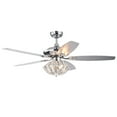 thumbnail image 3 of Warehouse  of Tiffany Makore Chrome 52-inch Lighted Ceiling Fan with Crystal Shade (includes Remote and Light Kit), 3 of 5