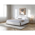 thumbnail image 4 of Omax Decor Valencia Upholstered Platform King Bed in White Cream Boucle Fabric, 4 of 9
