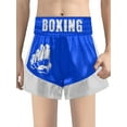 thumbnail image 7 of Haitryli Kids Boys Boxing Training Outfit Open Front Cloak With Print Shorts Kickboxing Competition Blue Silver 10, 7 of 7