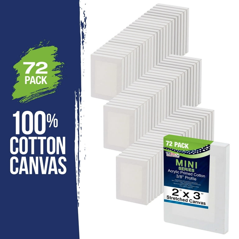 Mini Canvas, MicoSim 20 Pack 4 * 4in Art Primed Canvases for Painting,100%  Cotton Small Stretched Professional Stretched Canvas for Kids and Art  Supplies,for Acrylics,Oils&Other Painting : Buy Online at Best Price in KSA  - Souq is now : Arts
