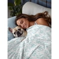 thumbnail image 3 of Aqua Spring Floral Full Size Flat Sheet, Wrinkleproof & Fadeproof Cooling Flat Bed Sheet Only, Summer Botanical Watercolor Breathable Soft Bedding Top Sheets 81 x 96 Inches, 3 of 8