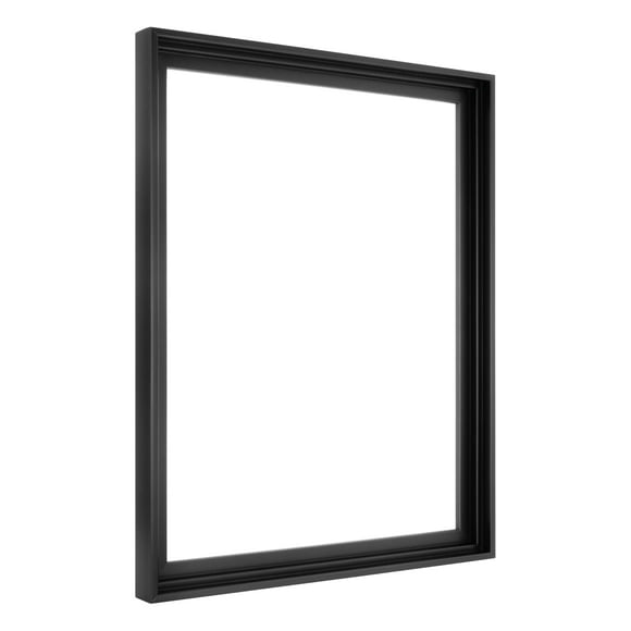 MCS Floating Canvas Frame, Art Frames for Canvas Paintings with Adhesive Fasteners and Hanging Hardware, 16 x 20 Inch Black Finish