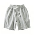 thumbnail image 4 of Tqcoqu Plus Size Shorts for Women High Waisted Casual Drawstring Summer Sweat Shorts Elastic Waist Wide Leg Fashion Outfit with Pockets,Gray Women's M-XXXXXL, 4 of 5