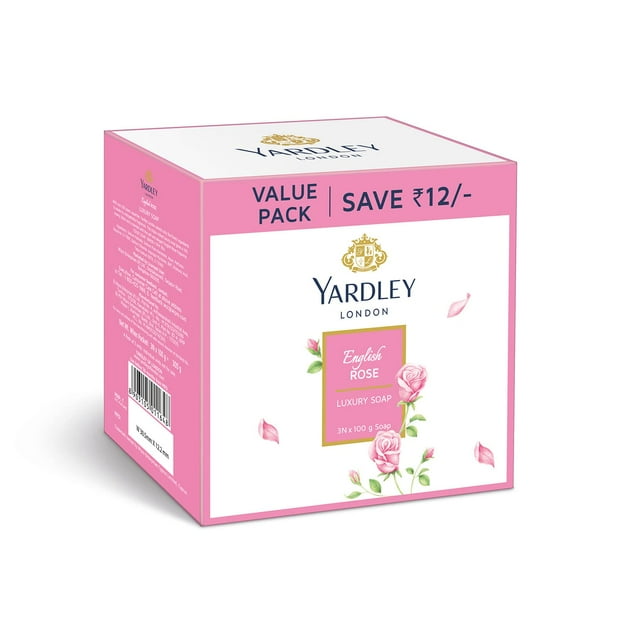 Yardley London English Rose Luxury Soap, 100 g, Lot de 3