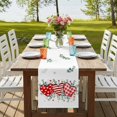 thumbnail image 4 of Table Runners 108 Inches Long Dress Scarves, Valentine's Day Farmhouse Coffee/Dining/Kitchen Table Runner for Living Room, Red Love Heart Eucalyptus Watercolor 13x108 Inch, 4 of 9