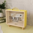 thumbnail image 2 of Adventure Archive Box, Travel Shadow Box, Ticket Shadow Box with Slot, 8Inch Memory Boxes for Keepsakes, 2 of 5