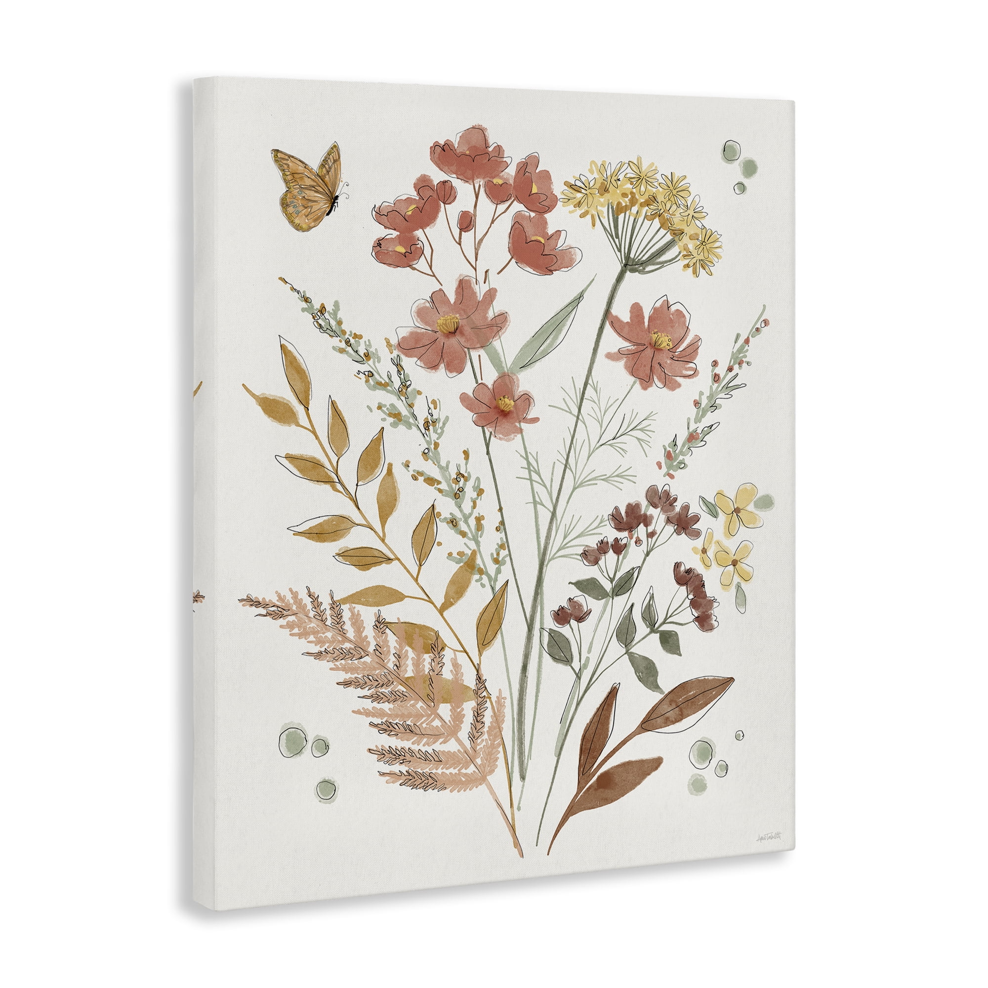 Stupell Industries Full Bloom Botanicals Plants & Flowers Painting Wrapped Canvas Art Print Wall Art, 36 x 48