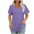 thumbnail image 3 of Pantalones deportivos para mujer,Suéter estampado con cuello en V para mujer, top informal de manga corta, tejido suave, ideal para primavera y verano, sopatenor, 3 of 8