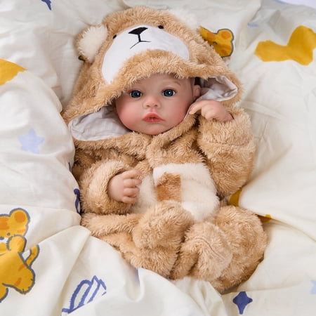 Lifelike Reborn Baby Dolls Girl - 19 inch Newborn Soft Body Vinyl Washable-Best Gift for Kids Age 3+