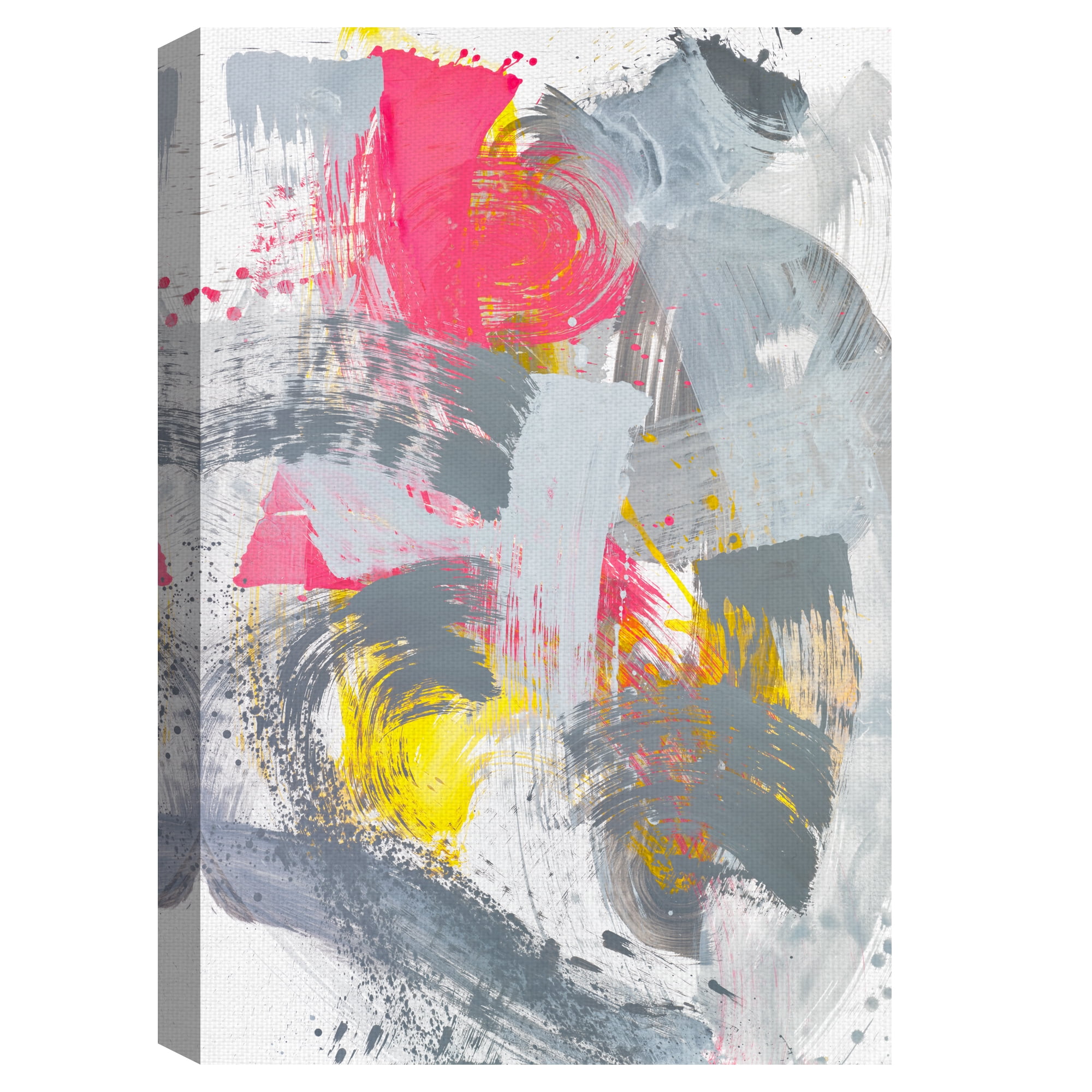 Masterpiece Art Gallery Free Form 070 Gray & Pink by Paul Ngo Canvas Art Print