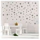 thumbnail image 2 of Calcomanías de pared de estrellas, 130 calcomanías, patrón de estrellas, pegatinas de pared DIY, decoración del hogar extraíble, vinilo metálico, pegatina decorativa de pared de lunares para bebés,, 2 of 8
