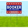 thumbnail image 1 of Booker For President 2020 (18" x 24") Yard Sign, Includes Metal Step Stake, 1 of 6
