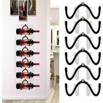 Pmsanzay Wall Mounted Wine Rack Wine Bottle Rack Holder Storage Organizer with Rubber Protection（No Scratches）- Home & Kitchen Décor - Pack of 6