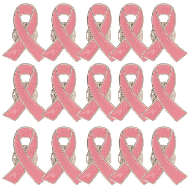 30 UNIDS Pink Ribbon Badge Broche Creativo Iron Lapel Delicado Badge Broche para Mujeres Lady Girls Madam Pink