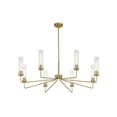 thumbnail image 4 of Warm Brass Eight Light Chandelier from the Baker Collection, 4 of 4