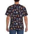 thumbnail image 2 of Rocae Colorful Mushrooms in Doodle Style for Men's Moisture-Wicking Crew Tee - T-Shirt for Sports, Outdoor Activities, and Casual WearSmall, 2 of 9