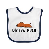Inktastic Napping Dis Tew Much Daschund Weiner Dog Brown Boys or Girls Baby Bib