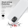thumbnail image 5 of Compatible for iPhone 13 Case and iPhone 14 Case 6.1 Inch with Slim Silicone Shockproof Protective Phone Case for iPhone 13/iPhone 14 with [Soft Touch Microfiber Lining]-Snow White, 5 of 8