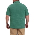 thumbnail image 3 of INSPIRE CHIC Men's Big & Tall Leaf Printed Summer Breathable Short Sleeve Polo Shirts XL Green, 3 of 5