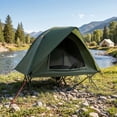 thumbnail image 5 of Resenkos 2 Person Off Ground Foldable Camping Cot Tent Combo, Waterproof Elevated Sleeping Tent for Adults Outdoor Camping, Green, 5 of 8