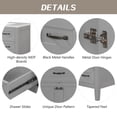 thumbnail image 4 of Gzxs 36" Bathroom Vanity Base Only, Gray Bathroom Cabinet with 3 Drawers, 35.5"L x 17.7"W x 35"H, 4 of 10