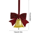 thumbnail image 3 of JeashCHAT Christmas Bow Bell Ornaments, Glitter Bow Metal Bell Hanging Ornaments for Christmas Tree Xmas Wreath Decoration, Xmas Holiday Party Supplies, 3 of 6
