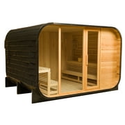 ALEKO Outdoor Hemlock Oval Square Sauna 8 Person with 8 kW Certified Heater