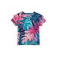 thumbnail image 5 of Abcomgle Girls Summer Tshirts 4-16 Summer Double Layer Ruffle Short Sleeve Tshirt Hawaiian Palm Tree Print Toddler T-Shirt Casual Crewneck Cotton Tee Tops Girls, 5 of 5