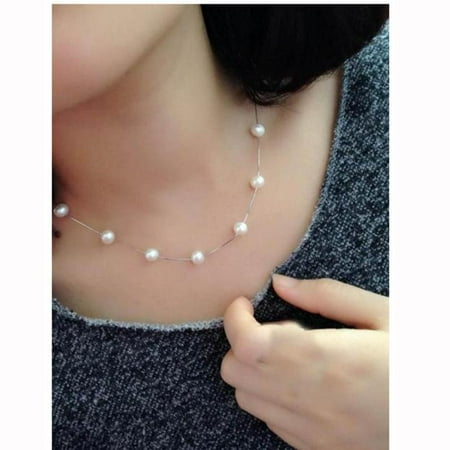 - Jewelry Pendant Charm Fashion Chain Pearl Choker Chunky Statemen Bib Necklace
