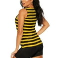 thumbnail image 3 of Uemuo Bee Stripe Pattern Workout Tank Tops for Women Breathable Moisture-wicking tank top Sleeveless Running Loose Fit Yoga Tops Active Shirts Sports Gym Exercise, 3 of 9