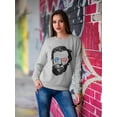 thumbnail image 2 of Lincoln With American Glasses Sweatshirt Women -GoatDeals Designs, Female Large, 2 of 4