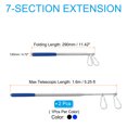 thumbnail image 2 of Unique Bargains 5.2ft Telescopic Handheld Flagpoles Tour Guide Flag Pole with Clips for Teaching Black, Blue, 2 Pack, 2 of 7