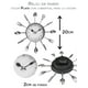 thumbnail image 3 of Reloj de Pared de Cocina QZ con utensilios Plata con fondo Blanco manecillas de cubiertos 20 cms x 2 cms RLPLBL, 3 of 5