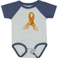 thumbnail image 3 of Inktastic Leukemia Awareness with Orange Ribbon Made of Hearts Boys or Girls Baby Bodysuit, 3 of 5