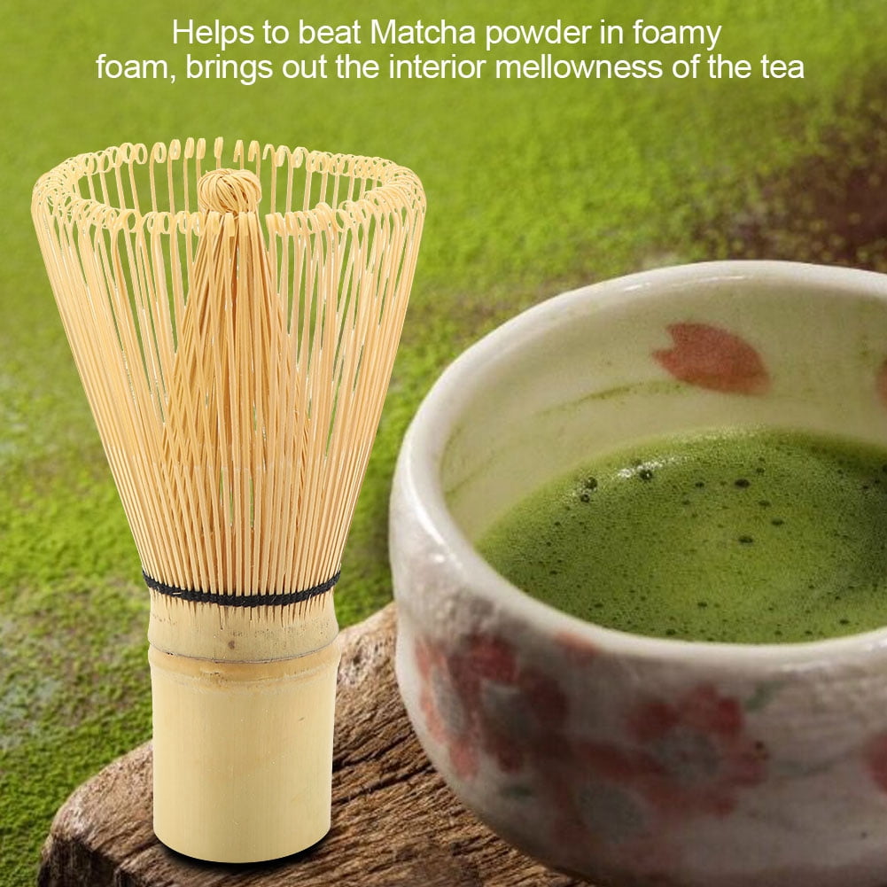Natural Bamboo Tea Whisk Chasen Preparing Matcha Powder Brush Tool(80  Prongs)