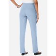 thumbnail image 3 of Roaman's Women's Plus Size Tall Plus Size Straight Leg Soft Knit Pull On Pant, 3 of 6