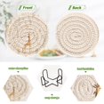 thumbnail image 4 of Giraffes 6 Pcs Drink Coasters with Holder Absorbent Coasters Woven Coasters for Drinks Table Desk Protection Home Decor, 4 of 7
