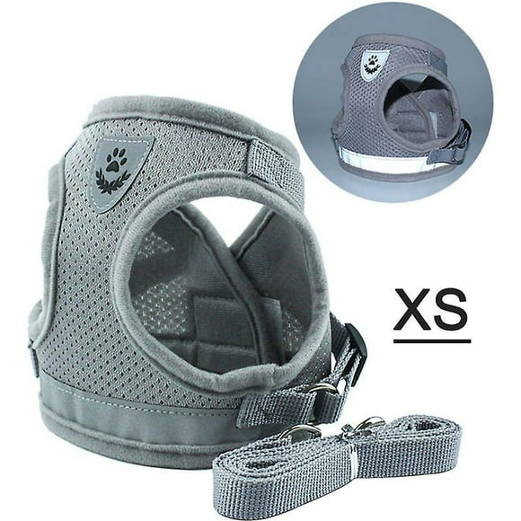 Dog Harness, No-pull Pet Harness Step-in Air Dog Harness Adjustable Outdoor Pet Vest(grey, Xs)