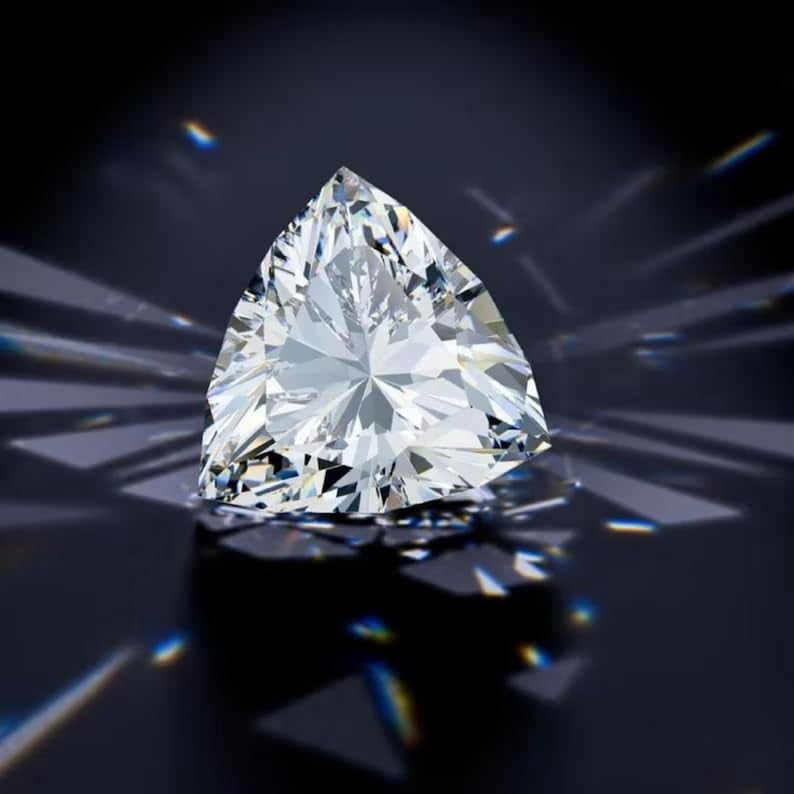 Loose Moissanite Stones White Trillion Cut Gem D Color VVS Clarity Loose Gemstones for Jewelry Making with Certificate